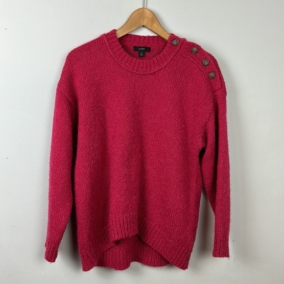 J.Crew Alpaca/Wool Button-shoulder Crewneck Sweater Sz S - Picture 3 of 11